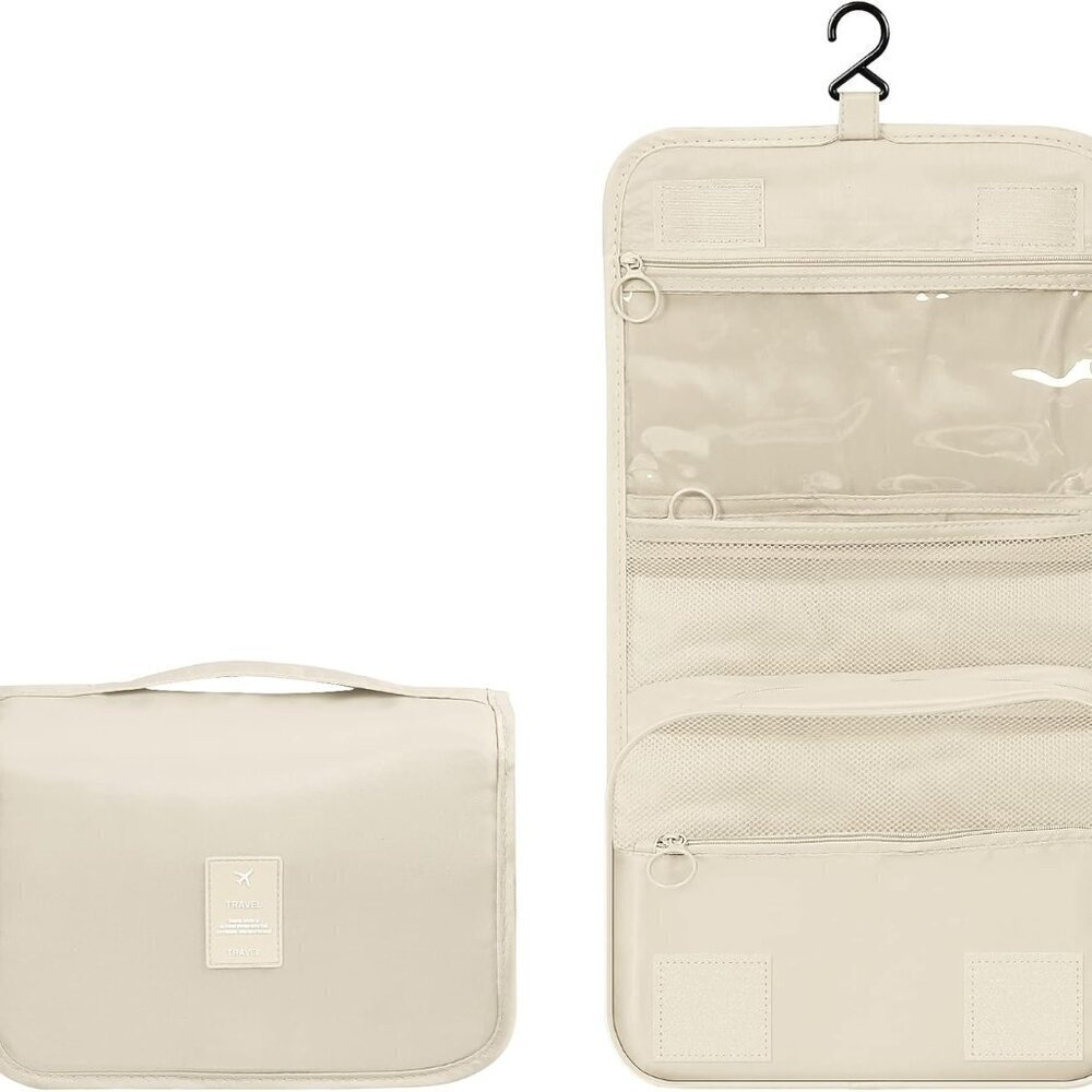 Hanging Toiletry Bag for Women with Hanging Hook, Water-resistant Traveling Toil